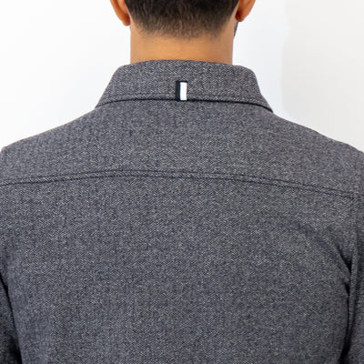 Sheffield Shirt | The Herringbone Jacquard - Black/White