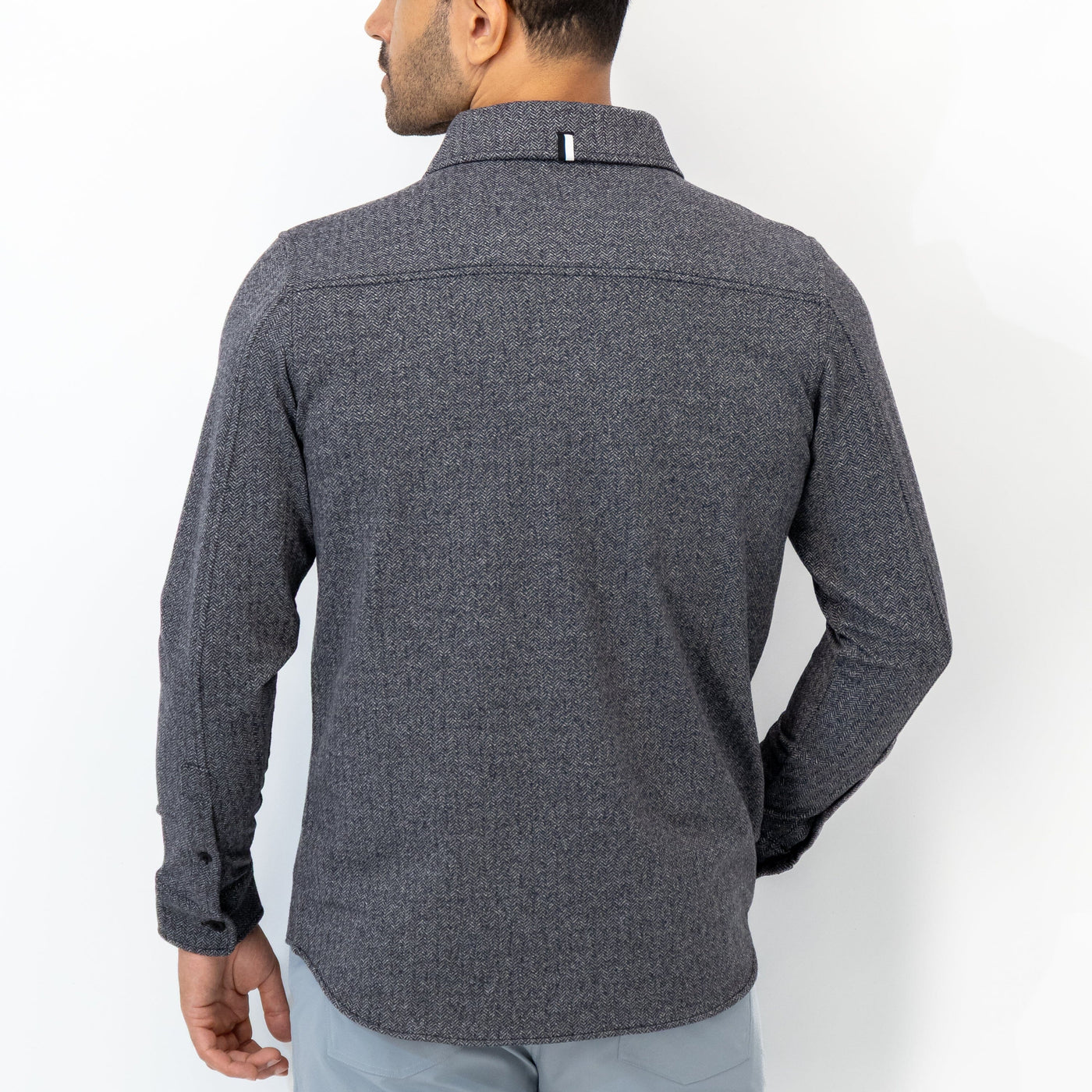 Sheffield Shirt | The Herringbone Jacquard - Black/White