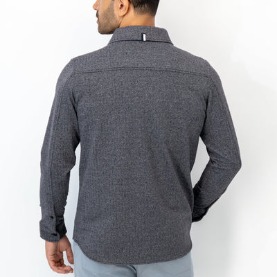 Sheffield Shirt | The Herringbone Jacquard - Black/White