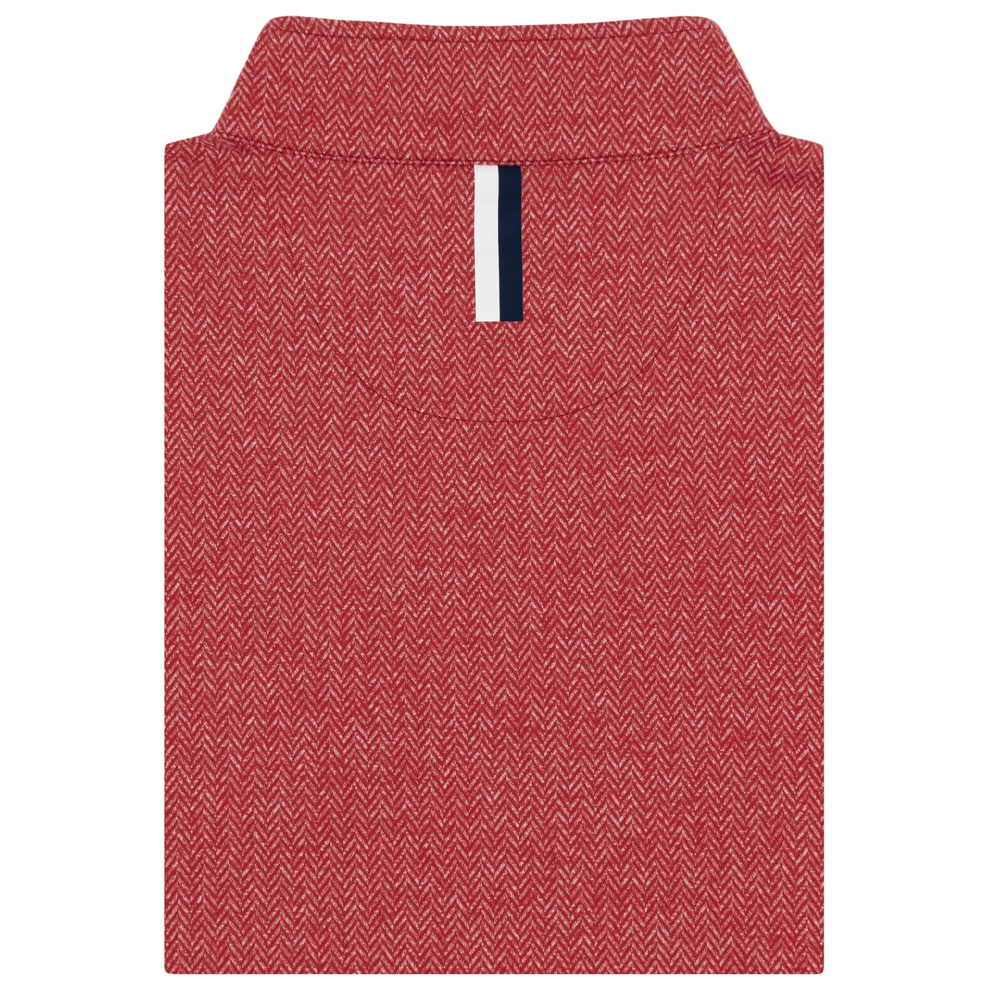 Herringbone Jacquard Performance Q-Zip | The Herringbone Jacquard - Cardinal Red/White