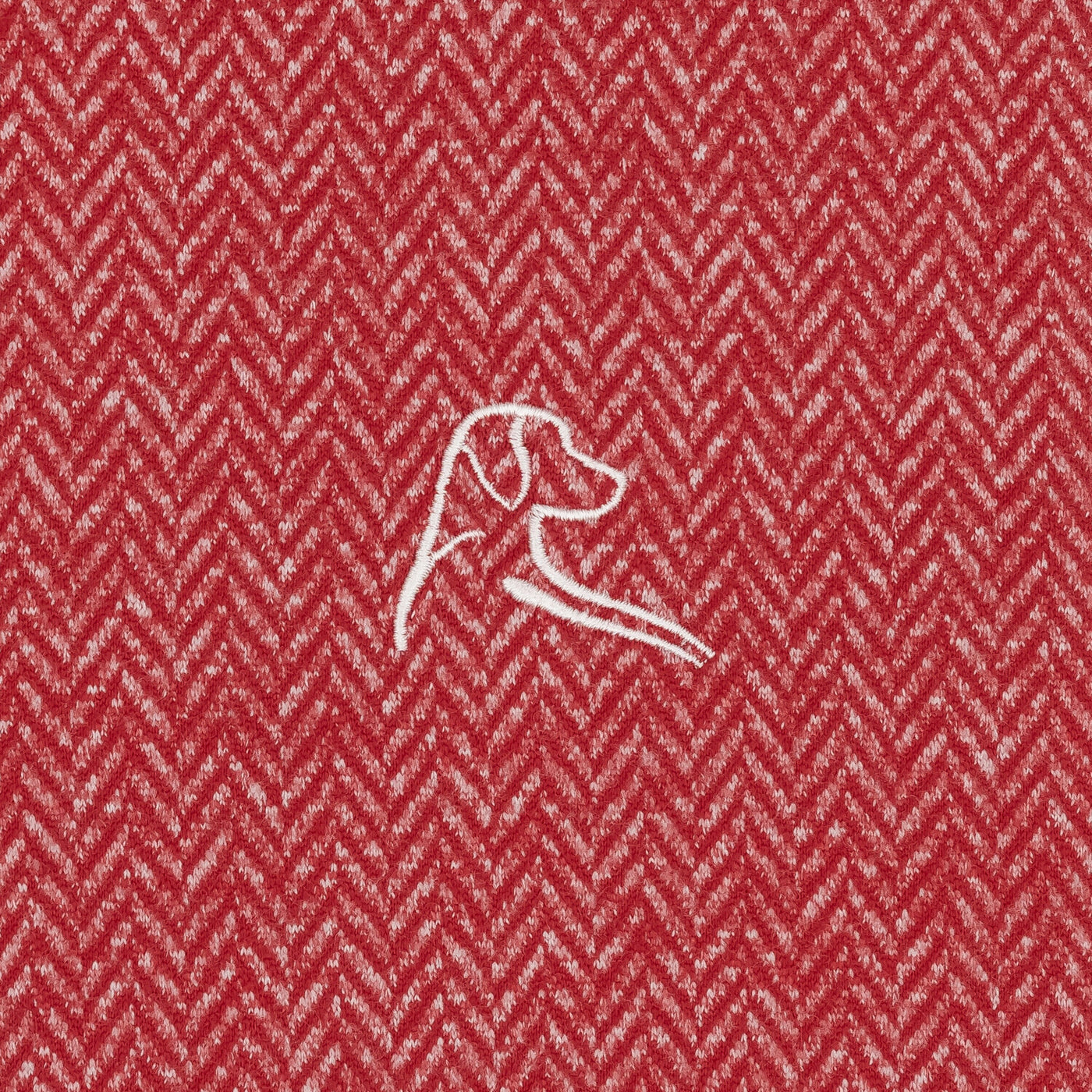Herringbone Jacquard Performance Q-Zip | The Herringbone Jacquard - Cardinal Red/White