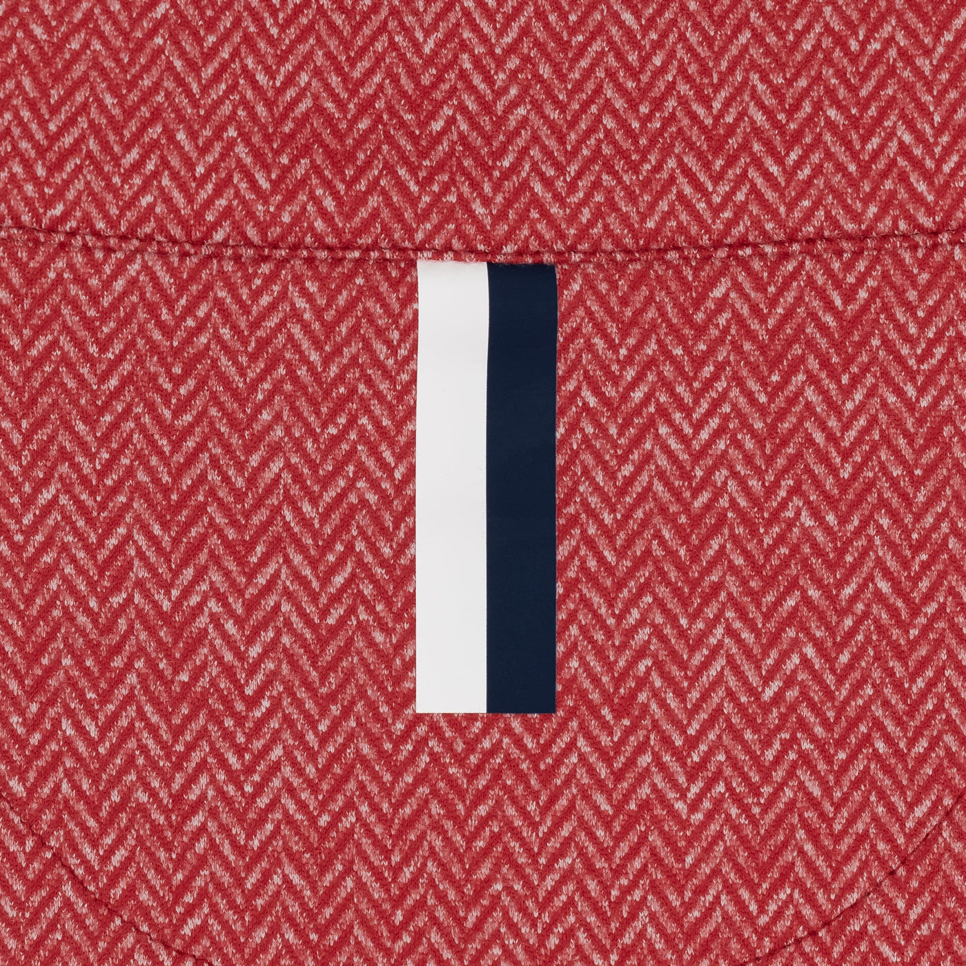 Herringbone Jacquard Performance Q-Zip | The Herringbone Jacquard - Cardinal Red/White