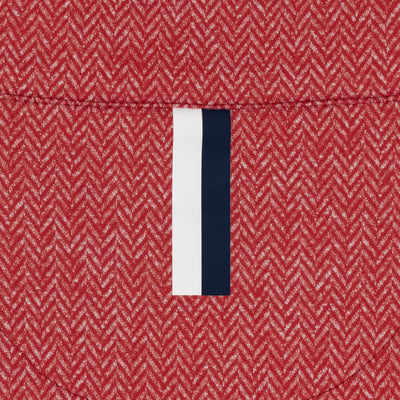 Herringbone Jacquard Performance Q-Zip | The Herringbone Jacquard - Cardinal Red/White
