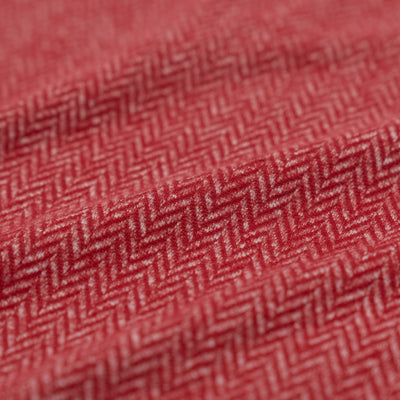 Herringbone Jacquard Performance Q-Zip | The Herringbone Jacquard - Cardinal Red/White