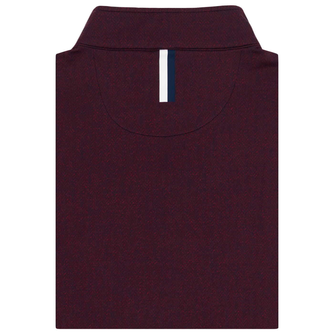 Herringbone Jacquard Performance Q-Zip | The Herringbone Jacquard - Fleet Navy/Cardinal Red