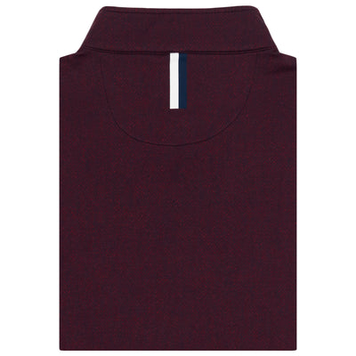 Herringbone Jacquard Performance Q-Zip | The Herringbone Jacquard - Fleet Navy/Cardinal Red