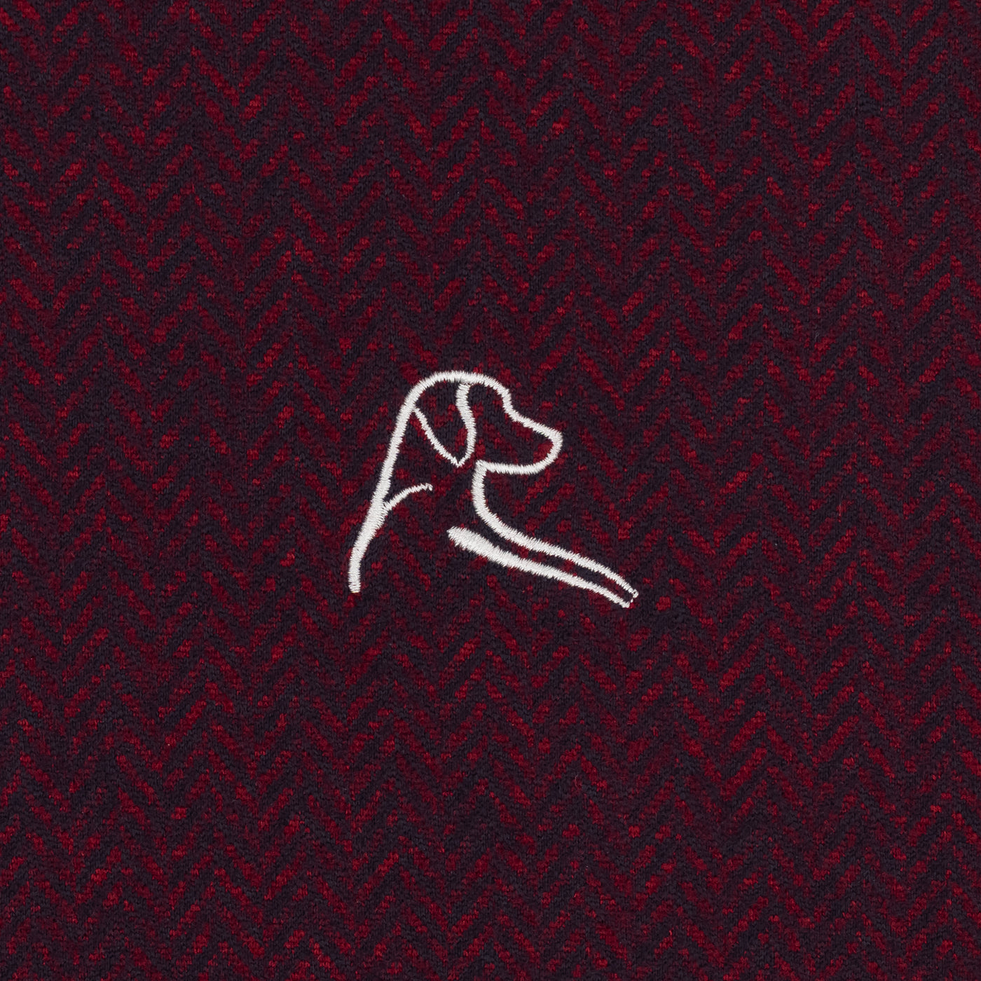 Herringbone Jacquard Performance Q-Zip | The Herringbone Jacquard - Fleet Navy/Cardinal Red