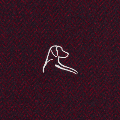 Herringbone Jacquard Performance Q-Zip | The Herringbone Jacquard - Fleet Navy/Cardinal Red