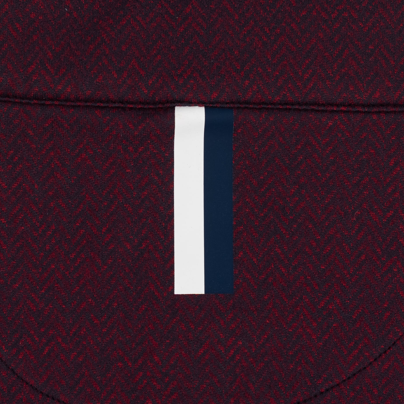 Herringbone Jacquard Performance Q-Zip | The Herringbone Jacquard - Fleet Navy/Cardinal Red