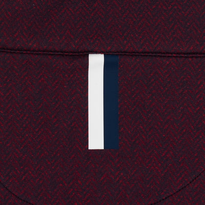 Herringbone Jacquard Performance Q-Zip | The Herringbone Jacquard - Fleet Navy/Cardinal Red
