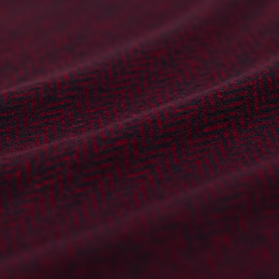 Herringbone Jacquard Performance Q-Zip | The Herringbone Jacquard - Fleet Navy/Cardinal Red