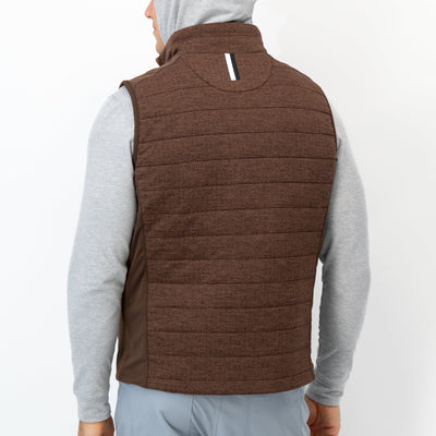 Fulton Performance Vest | The Herringbone Jacquard - Sepia/Cocoa