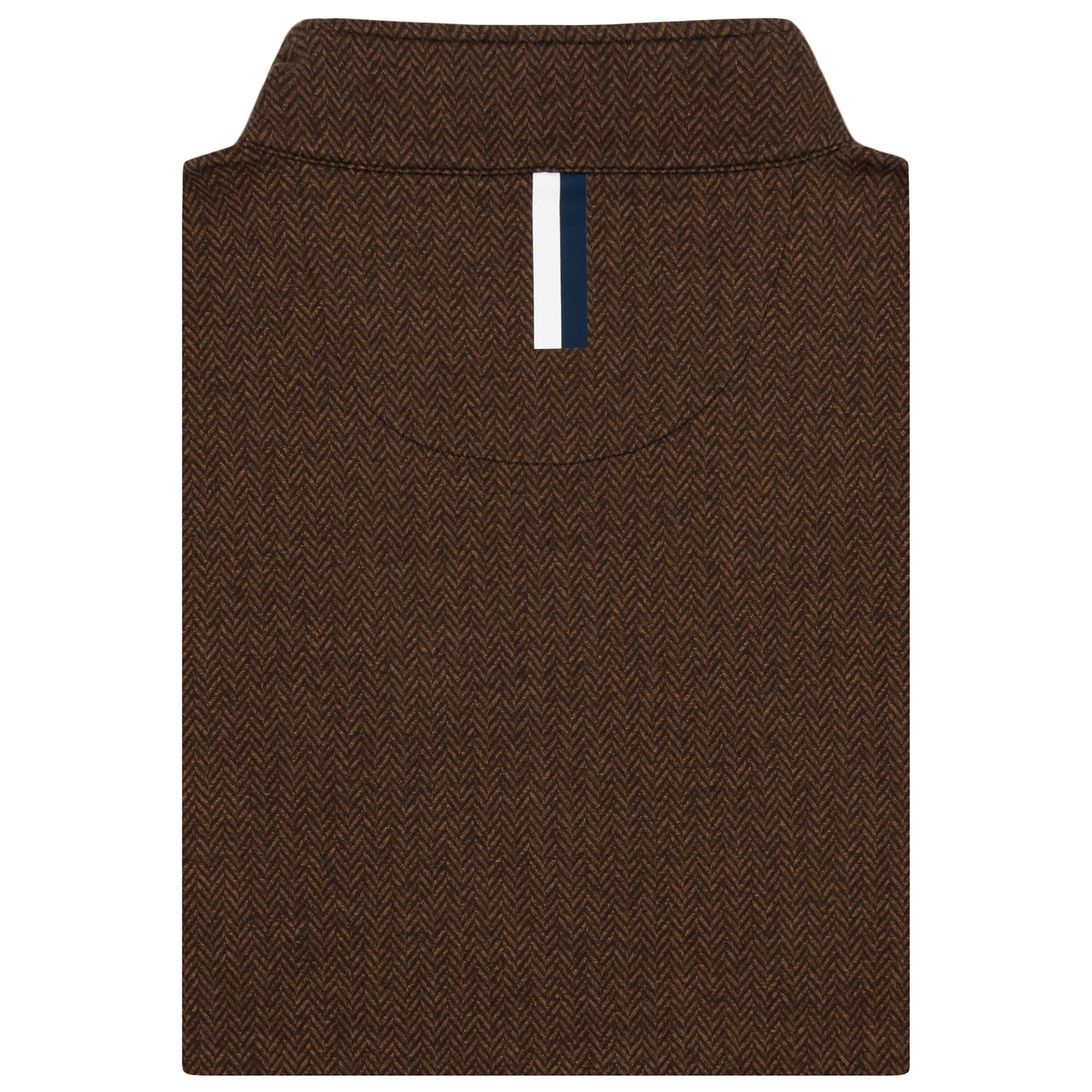 Herringbone Jacquard Performance Q-Zip | The Herringbone Jacquard - Sepia/Cocoa