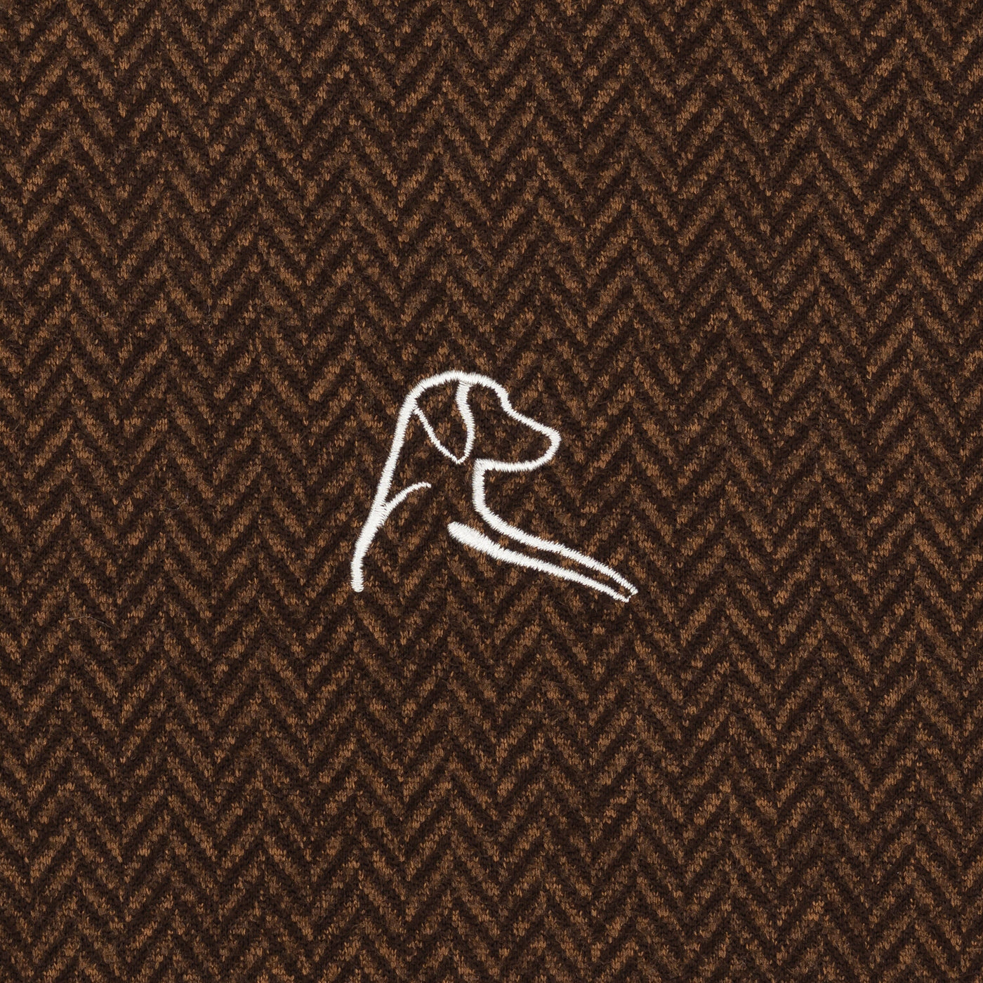Herringbone Jacquard Performance Q-Zip | The Herringbone Jacquard - Sepia/Cocoa