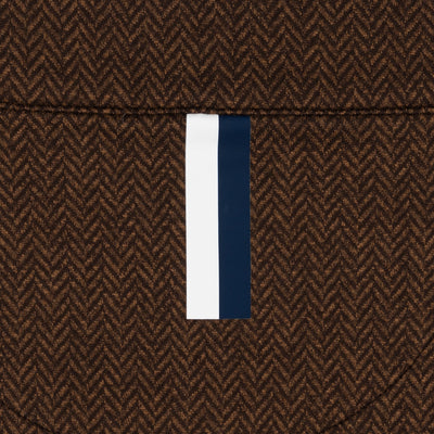 Herringbone Jacquard Performance Q-Zip | The Herringbone Jacquard - Sepia/Cocoa