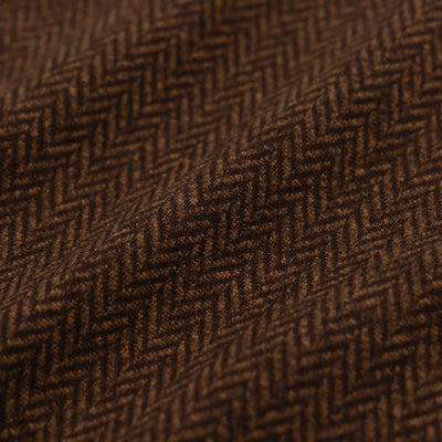 Herringbone Jacquard Performance Q-Zip | The Herringbone Jacquard - Sepia/Cocoa