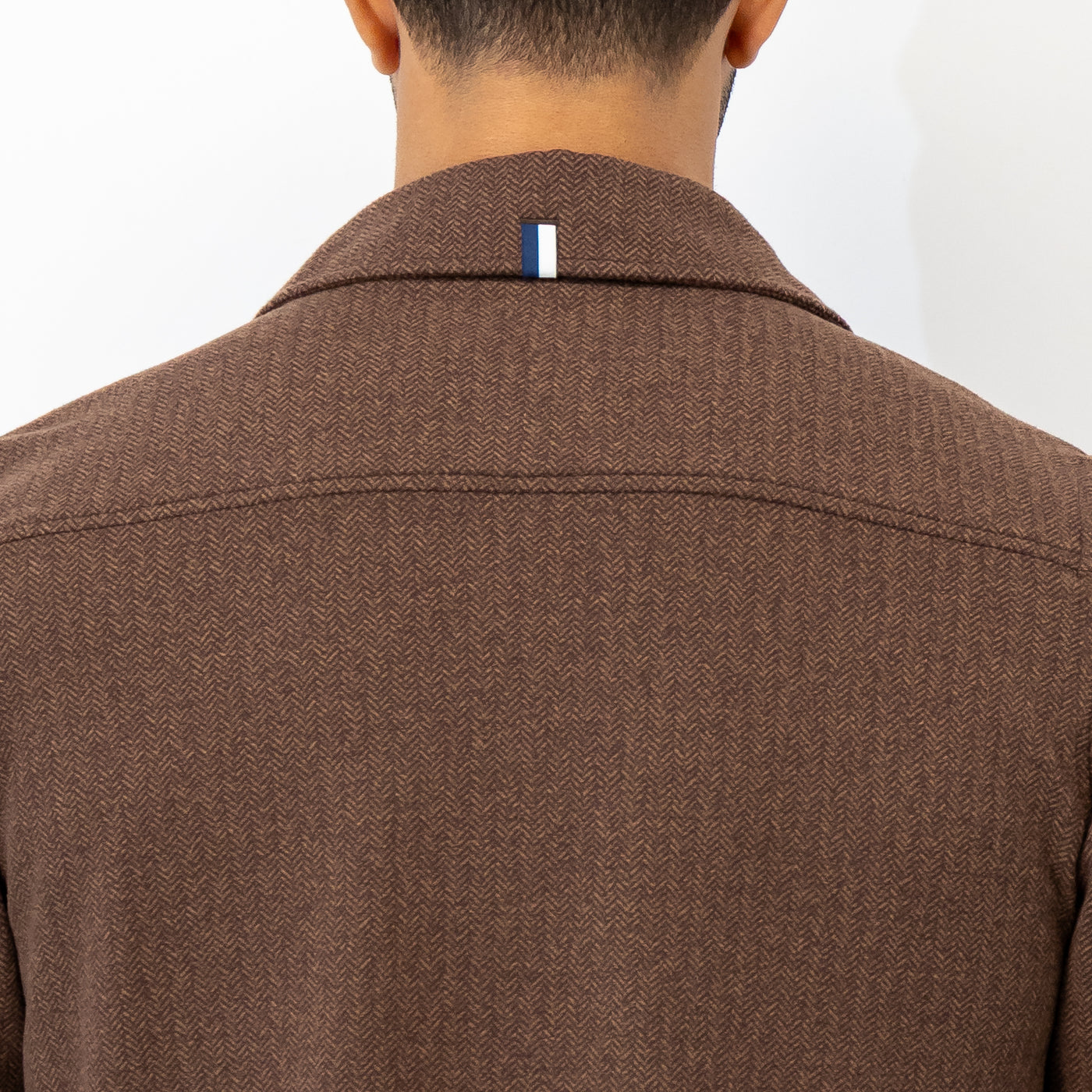 Sheffield Shirt | The Herringbone Jacquard - Sepia/Cocoa