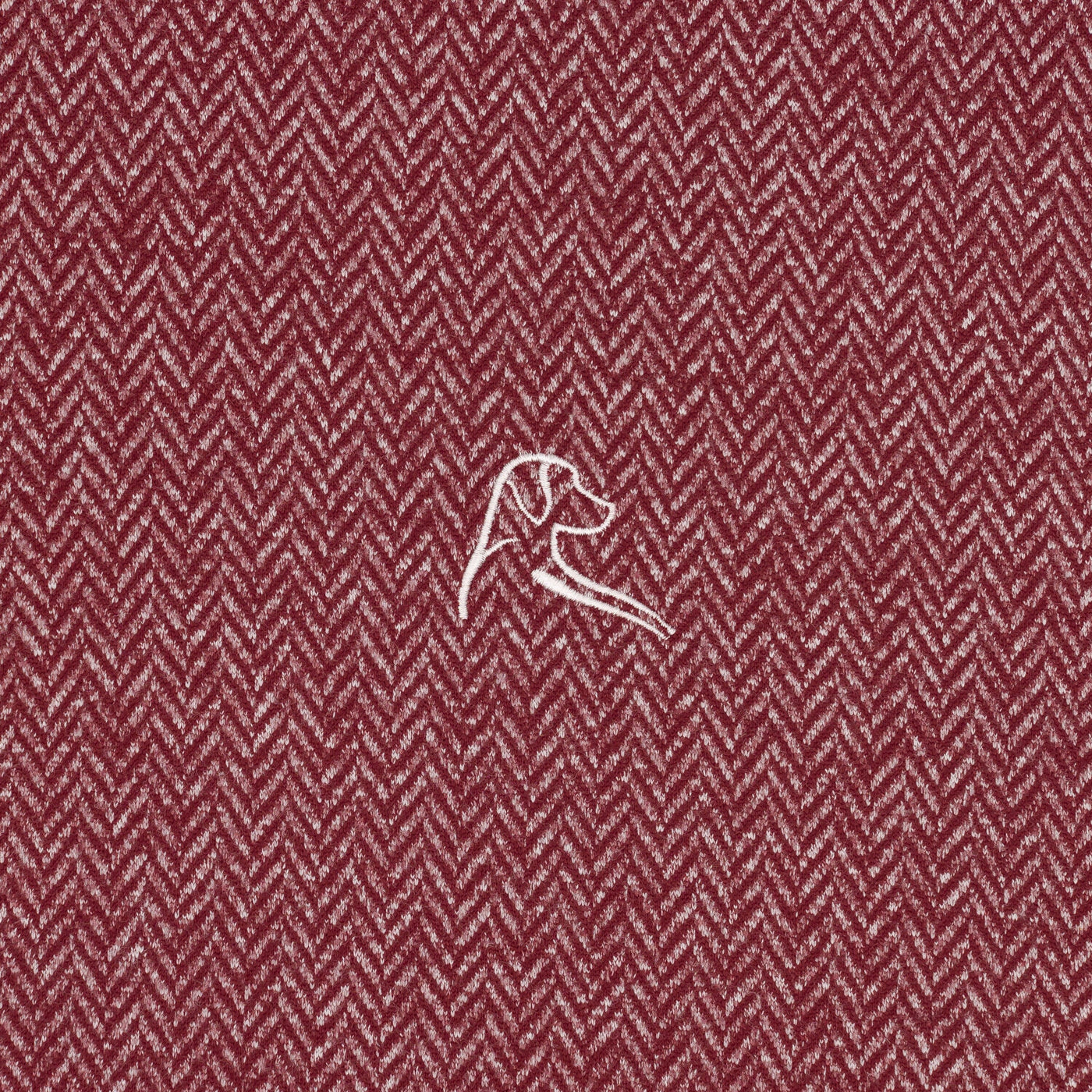 Herringbone Jacquard Performance Q-Zip | The Herringbone - Merlot/White