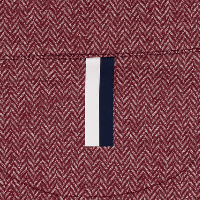 Herringbone Jacquard Performance Q-Zip | The Herringbone - Merlot/White