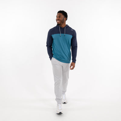 Hesi Performance Hoodie | Colorblock - Fleet Navy/Mariner Blue
