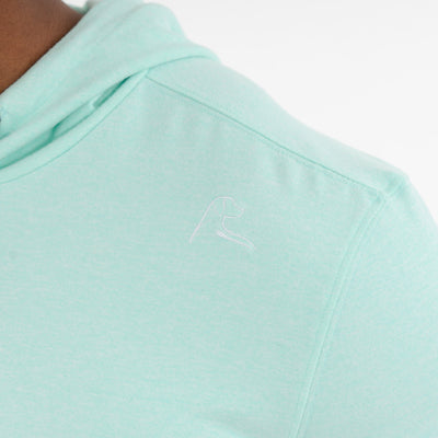 Hesi Performance Hoodie | Heather - Mint Green/White