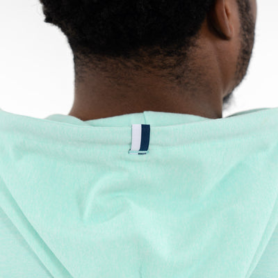 Hesi Performance Hoodie | Heather - Mint Green/White