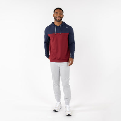 Hesi Performance Hoodie | Colorblock - Fleet Navy/Merlot