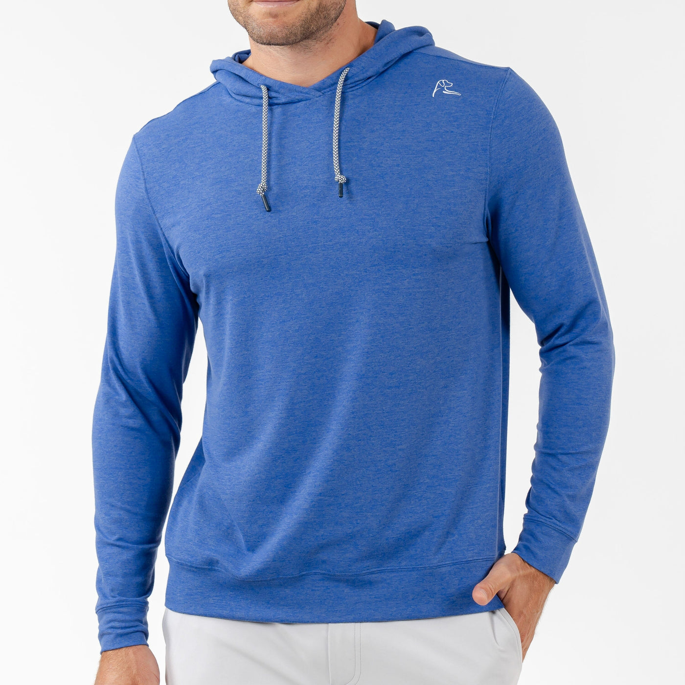 Hesi Performance Hoodie | Heather - Deep Blue/Blue Jay