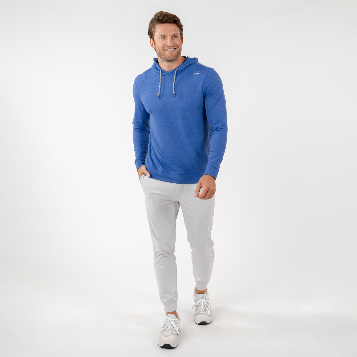 Hesi Performance Hoodie | Heather - Deep Blue/Blue Jay