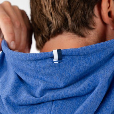 Hesi Performance Hoodie | Heather - Deep Blue/Blue Jay