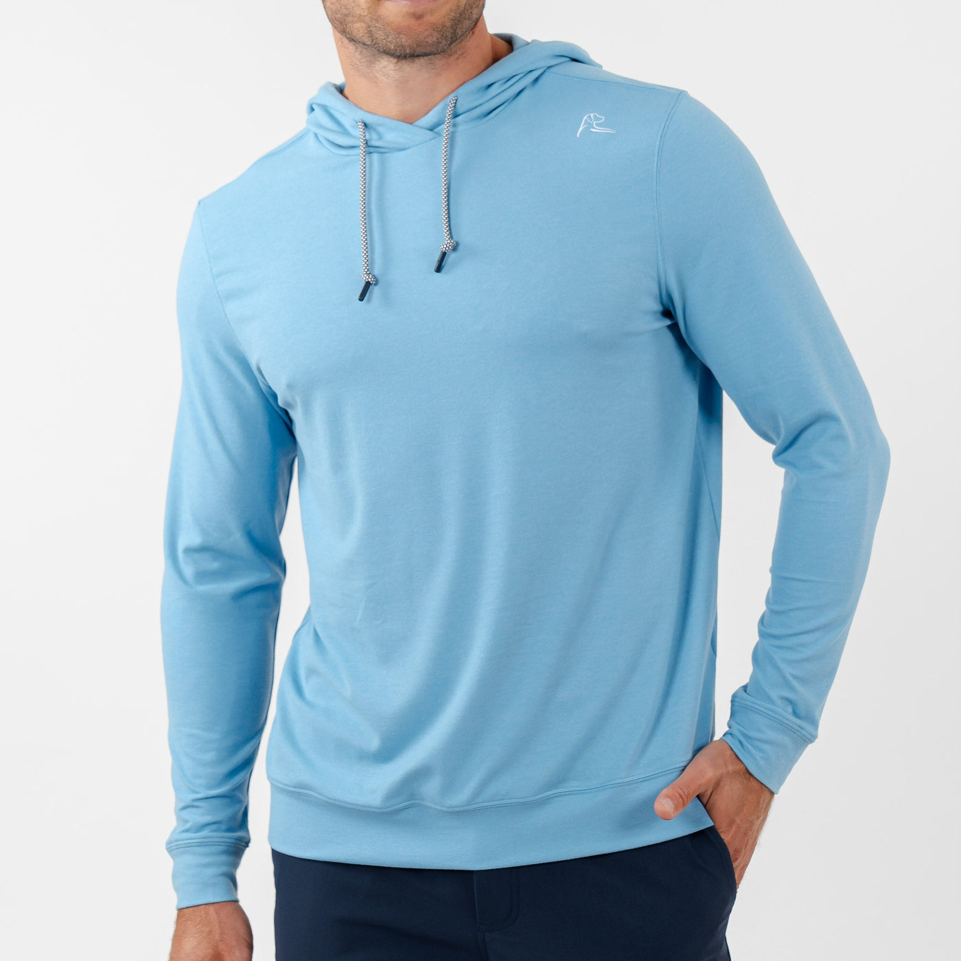 Hesi Performance Hoodie | Heather - Maritime Blue/Maritime Blue