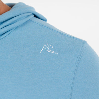 Hesi Performance Hoodie | Heather - Maritime Blue/Maritime Blue