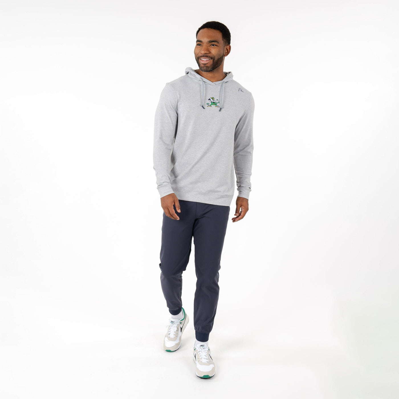 Hesi Collegiate Hoodie - Notre Dame | Heather - Stainless Steel/White - Notre Dame - 1