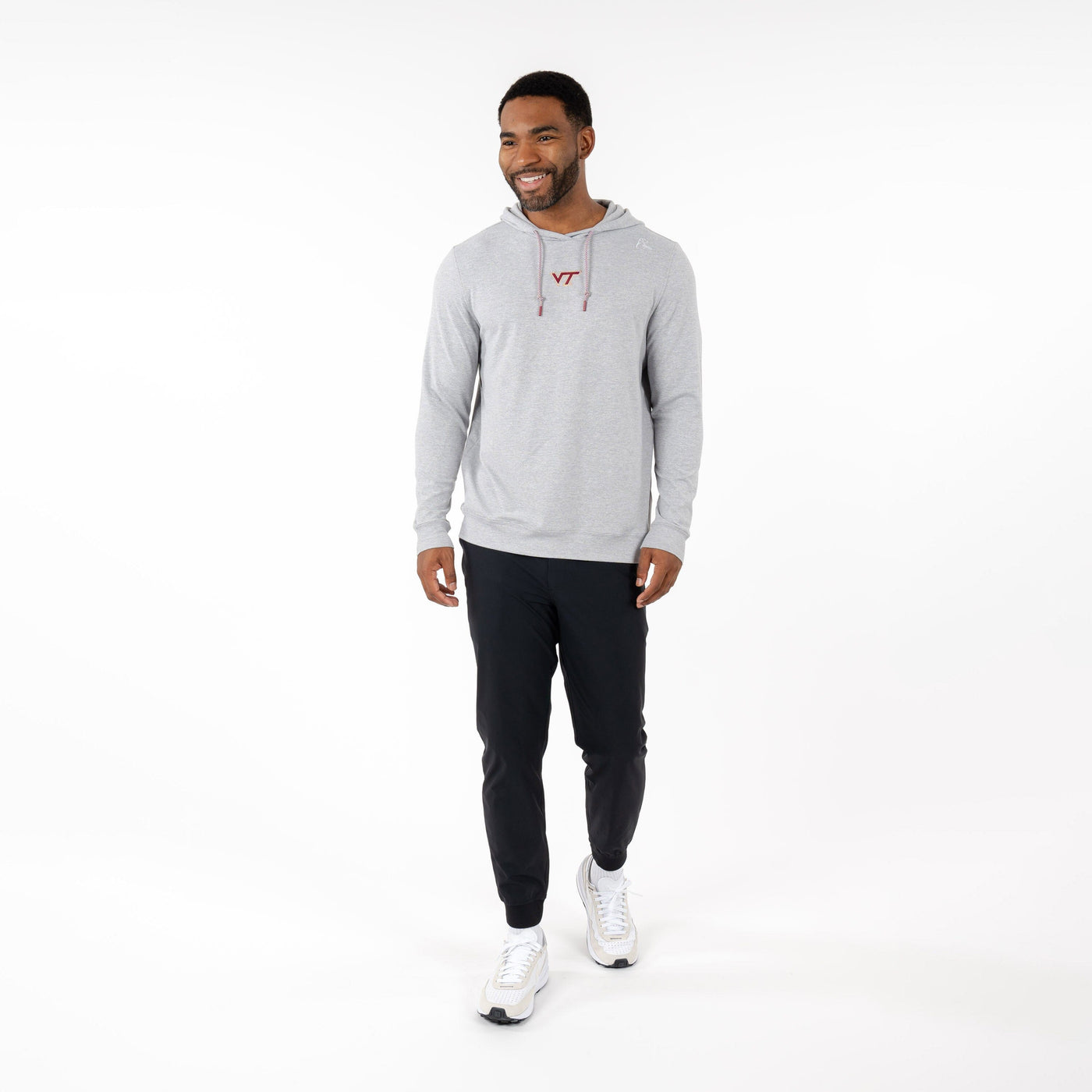 Hesi Collegiate Hoodie - Virginia Tech | Heather - Stainless Steel/White - Virginia Tech - 1