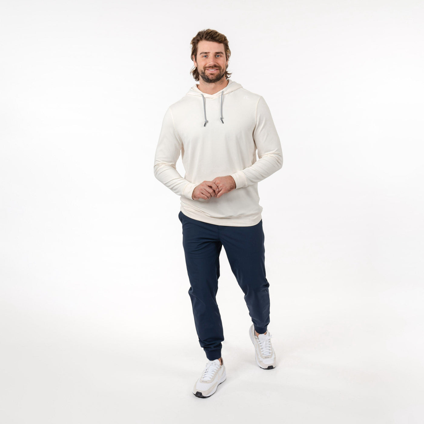 Hesi Performance Hoodie | Heather - Ivory/Parchment White