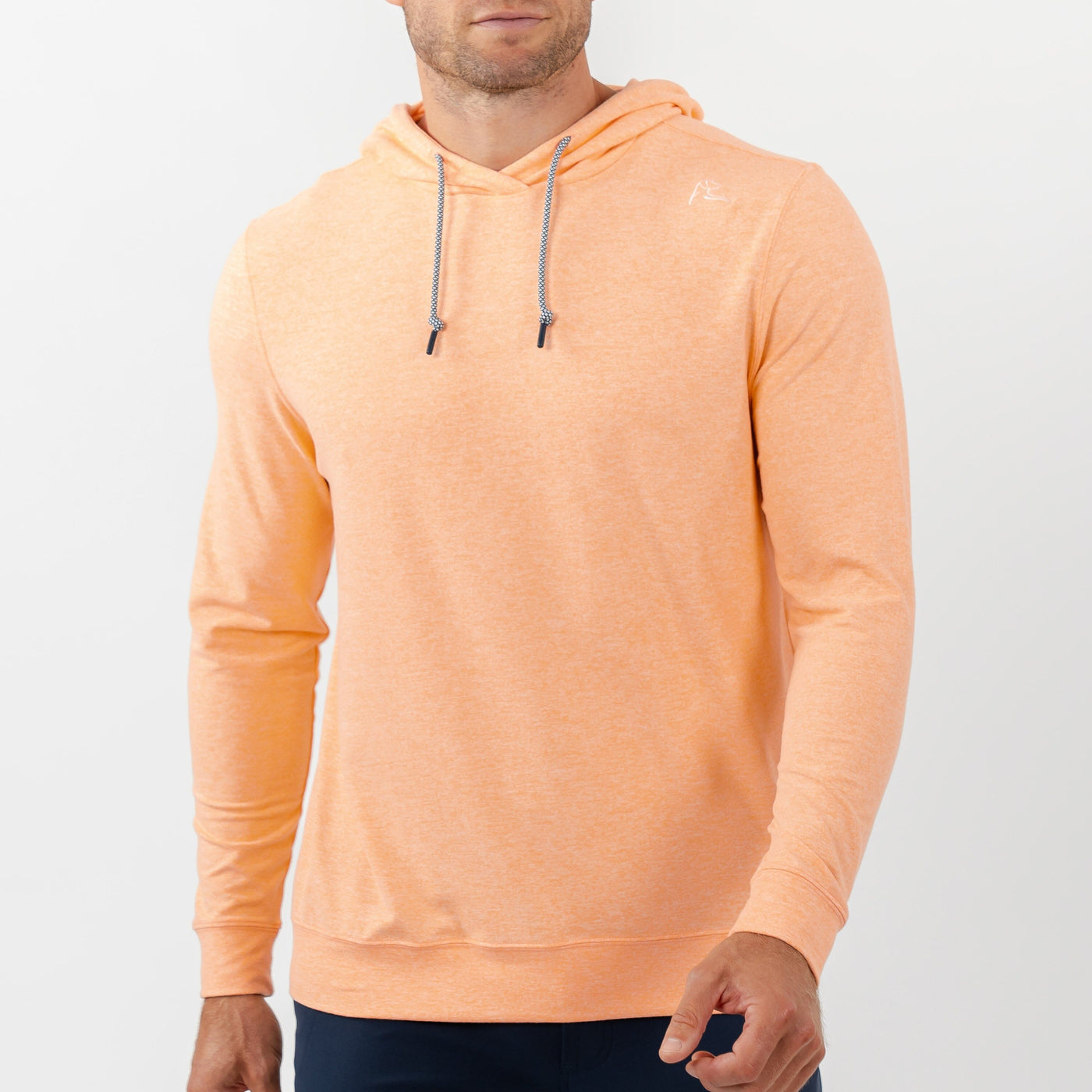 Hesi Performance Hoodie | Heather - Melon/White