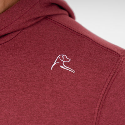 Hesi Performance Hoodie | Heather - Red Card Red/Merlot