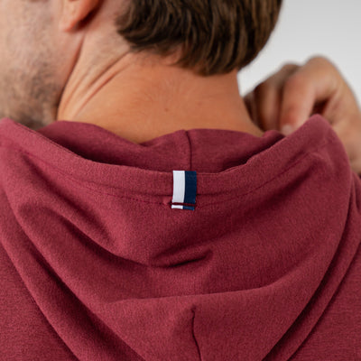 Hesi Performance Hoodie | Heather - Red Card Red/Merlot