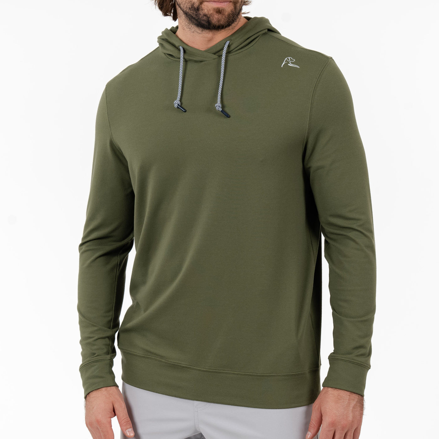 Hesi Performance Hoodie | Heather - Moss Green/Moss Green