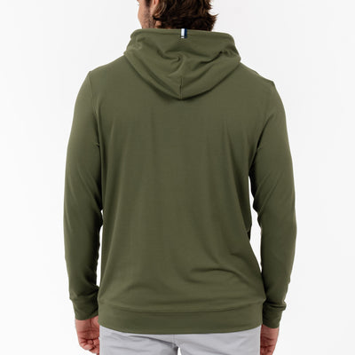 Hesi Performance Hoodie | Heather - Moss Green/Moss Green