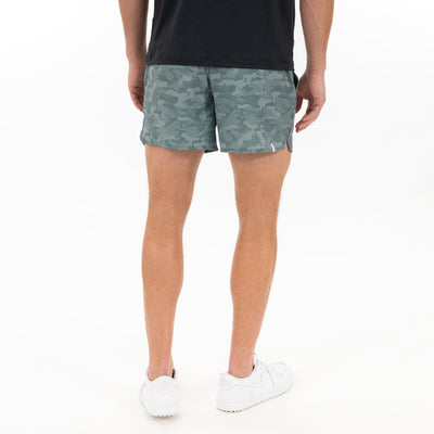 Grit Gym Short - 5" | The Hex Camo - Jungle Green