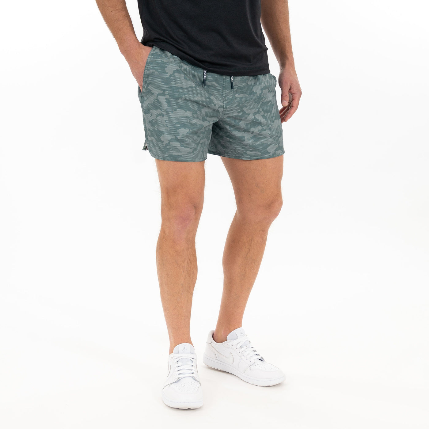 Grit Gym Short - 5" | The Hex Camo - Jungle Green