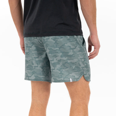 Grit Gym Short - 7" | The Hex Camo - Jungle Green