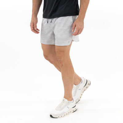 Grit Gym Short - 5" | The Hex Camo - Stratus Grey