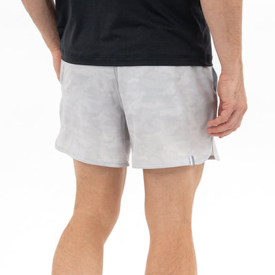 Grit Gym Short - 5" | The Hex Camo - Stratus Grey