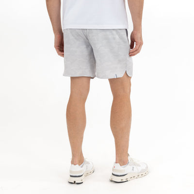 Grit Gym Short - 7" | The Hex Camo - Stratus Grey