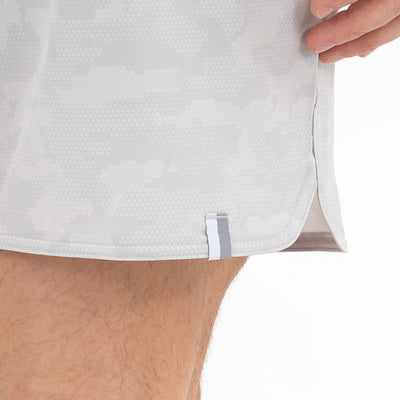 Grit Gym Short - 7" | The Hex Camo - Stratus Grey