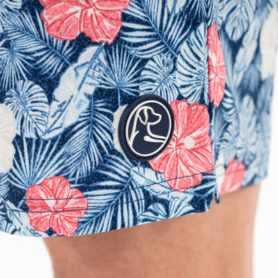 Medley Swim Trunk | The Hibiscus - Admiral Navy/Pale Blue