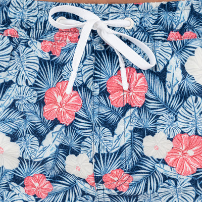 Medley Swim Trunk | The Hibiscus - Admiral Navy/Pale Blue