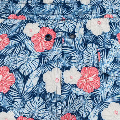 Medley Swim Trunk | The Hibiscus - Admiral Navy/Pale Blue